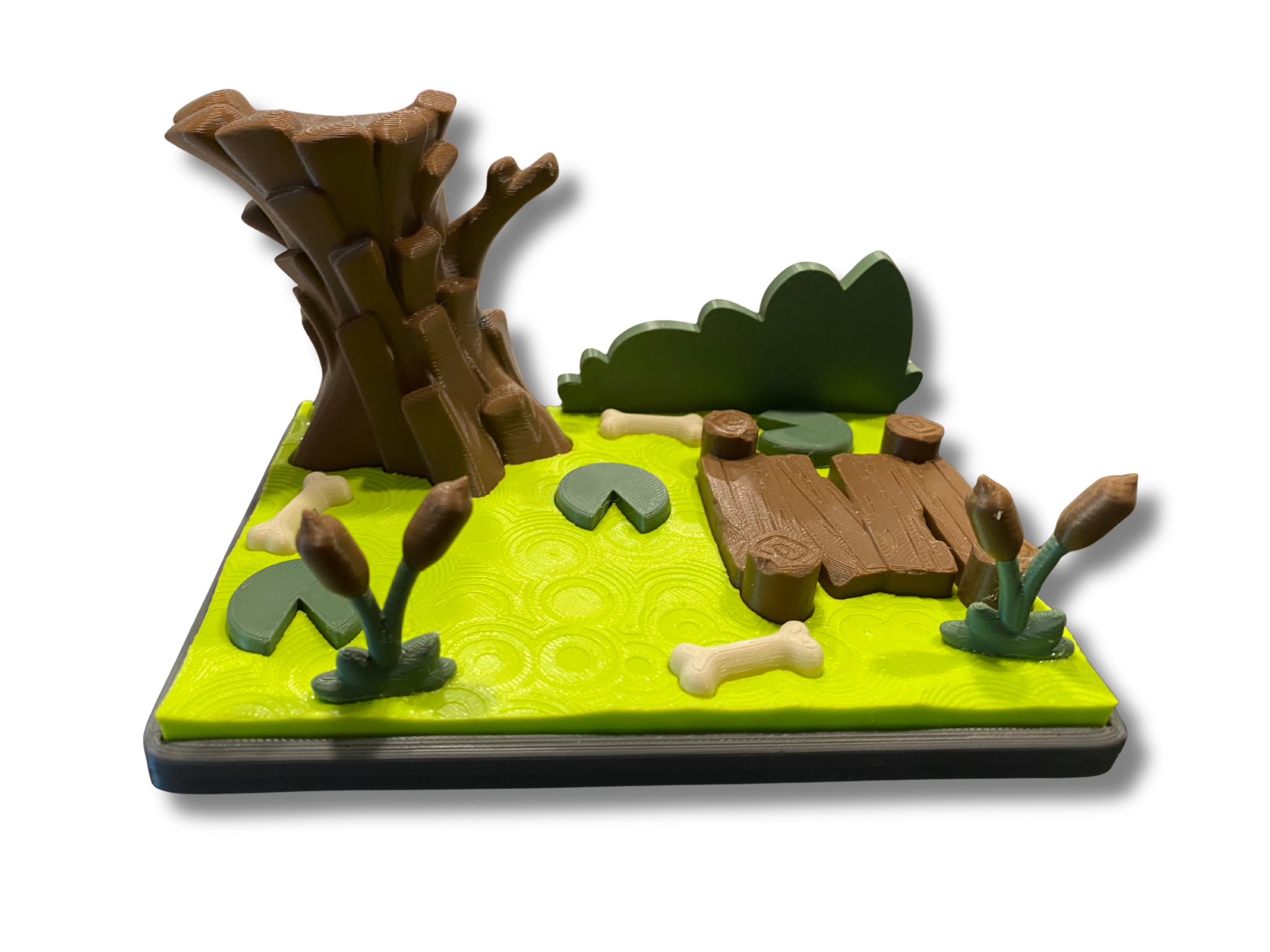 Flexi Crocodile & Swamp Playset | 3D Printed Jungle Animal Toy & Miniature Playset