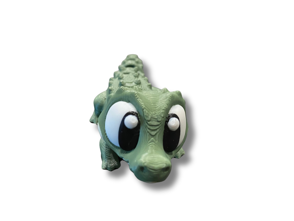 Flexi Crocodile & Swamp Playset | 3D Printed Jungle Animal Toy & Miniature Playset