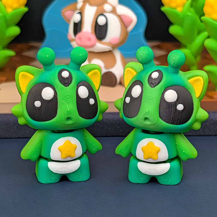 Flexi Alien Cat & Cow Abduction Playset