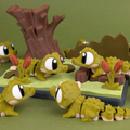 Flexi Crocodile & Swamp Playset | 3D Printed Jungle Animal Toy & Miniature Playset