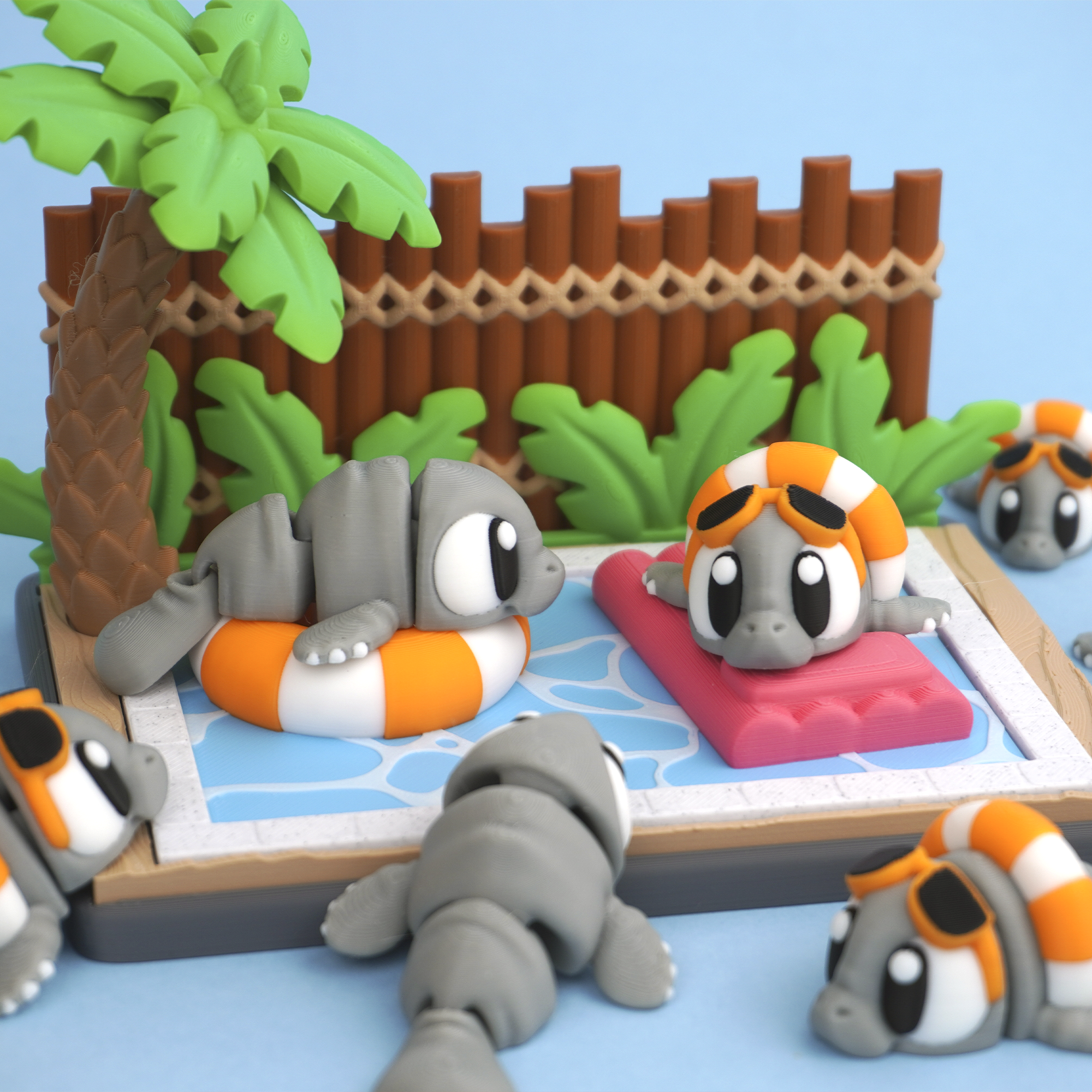Flexi Manatee Backyard Pool Party