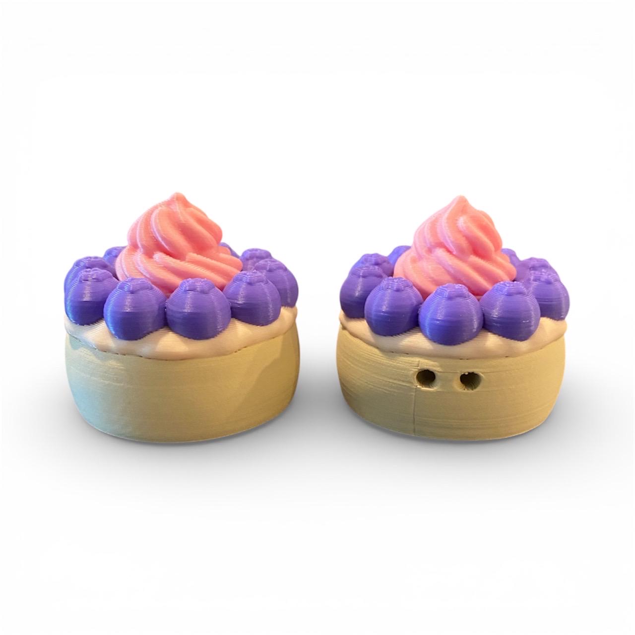 Emotional Support Blueberry Shortcake Anciety Fidget Clicker | 3D Printed Sensory Toy
