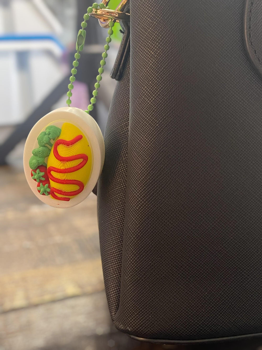 Charming Omurice anxiety Fidget Clicker Keychain | 3D Printed Kawaii Food Sensory Toy