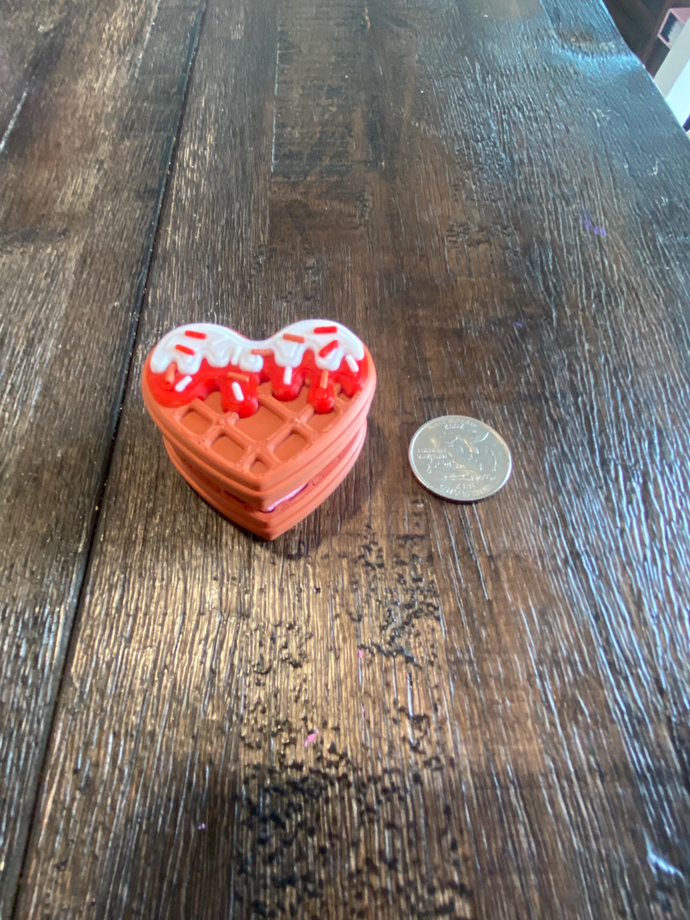Irresistible Waffle Fidget anxiety Clicker Keychain | 3D Printed Sensory Toy
