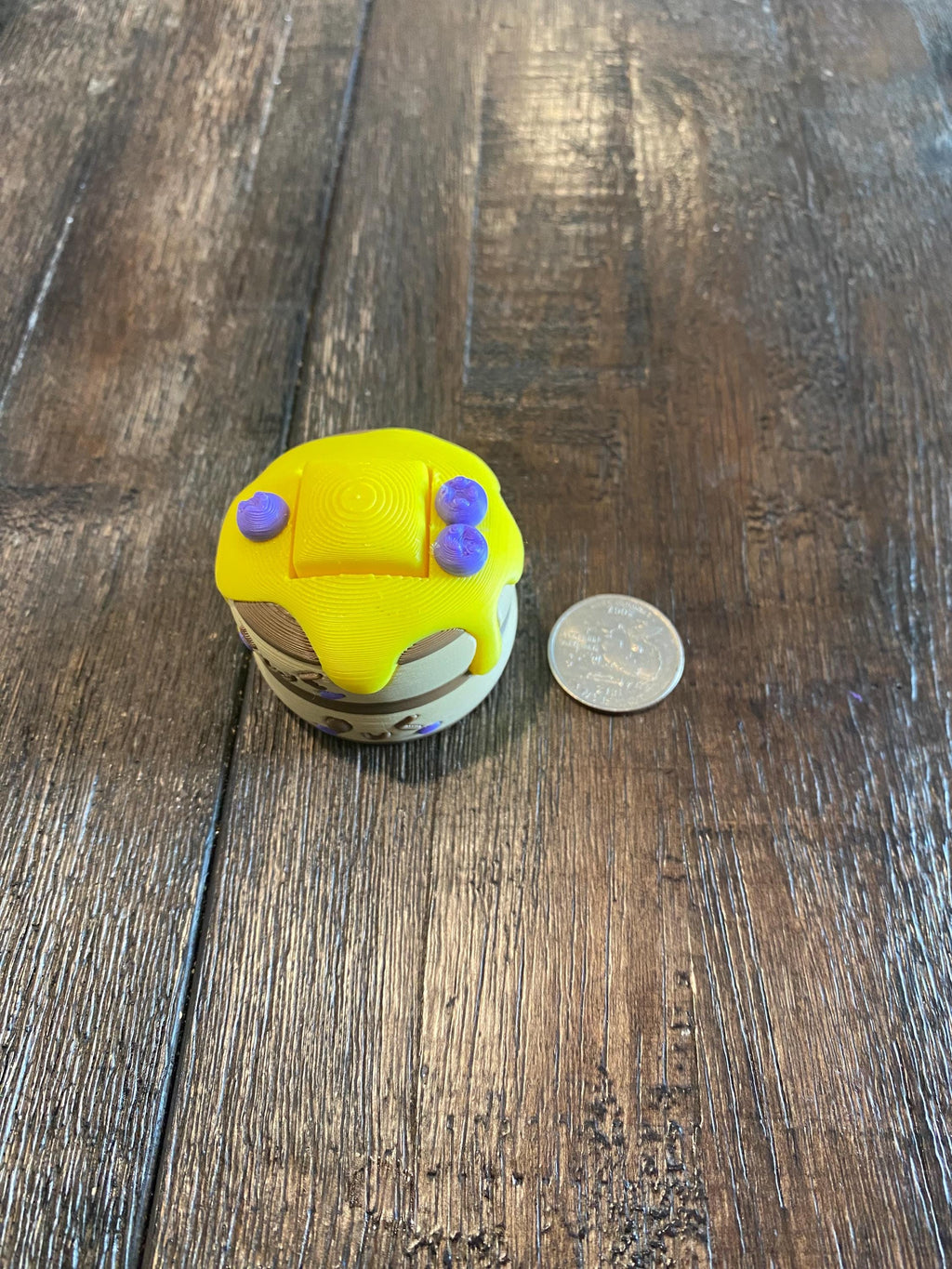 Soothing Pancake Anxiety Fidget Clicker Keychain | 3D Printed Sensory Toy