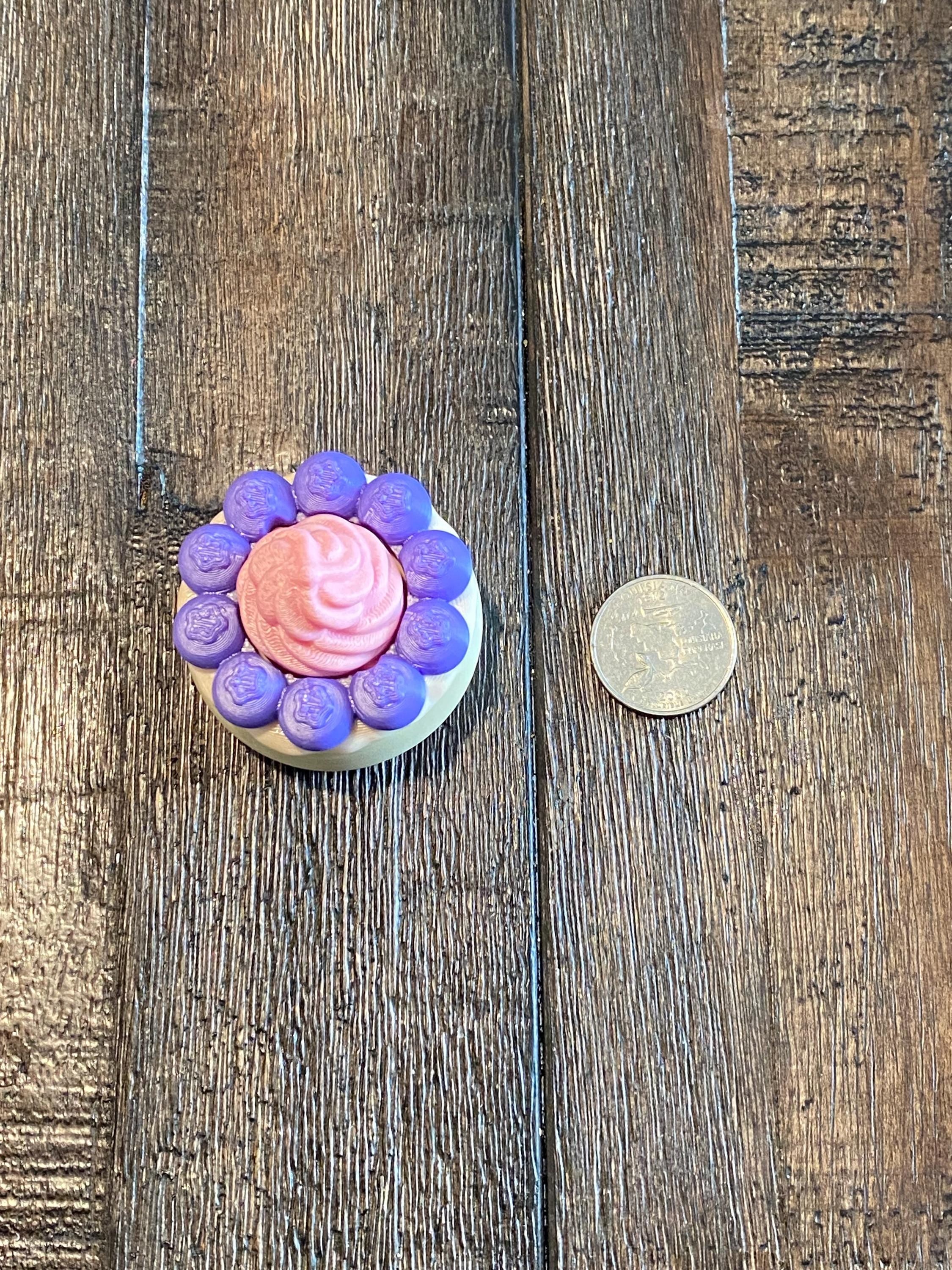 Emotional Support Blueberry Shortcake Anciety Fidget Clicker | 3D Printed Sensory Toy