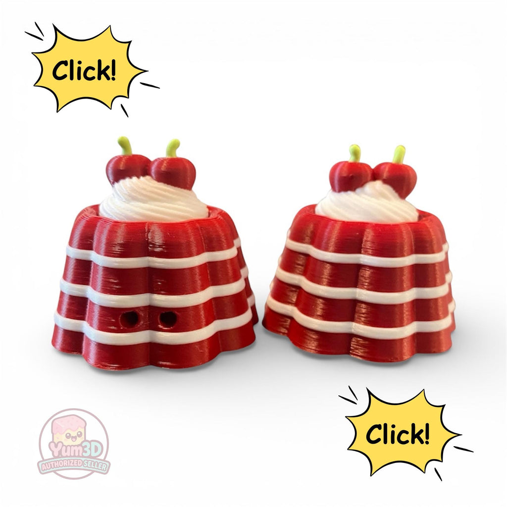 Joyful Jell-O Anxiety Fidget Clicker Keychain | 3D Printed Sensory Toy