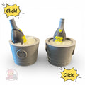 Delightful Wine Bucket Fidget stress relief Clicker Keychain | 3D Printed Sensory Toy