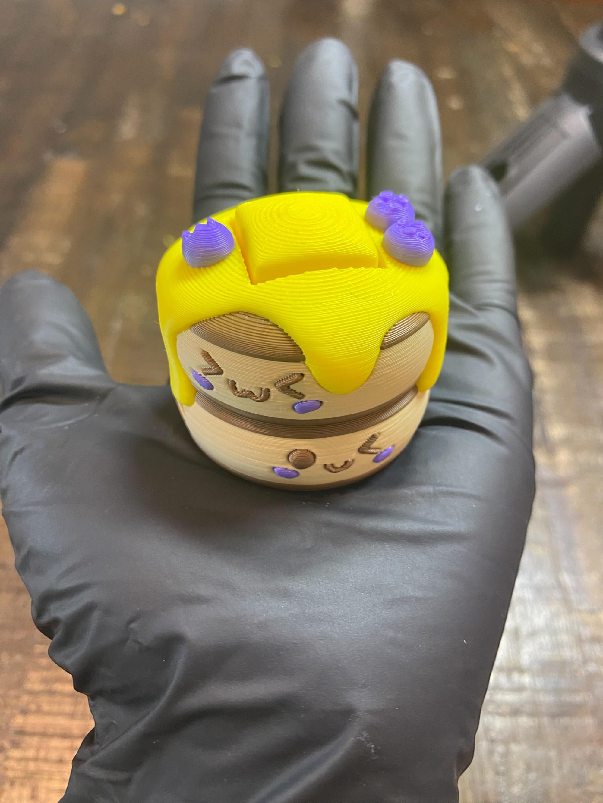 Soothing Pancake Anxiety Fidget Clicker Keychain | 3D Printed Sensory Toy