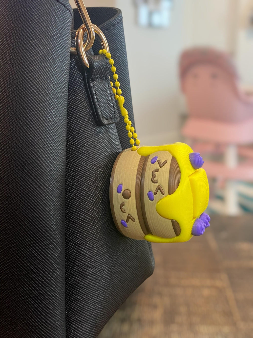 Soothing Pancake Anxiety Fidget Clicker Keychain | 3D Printed Sensory Toy