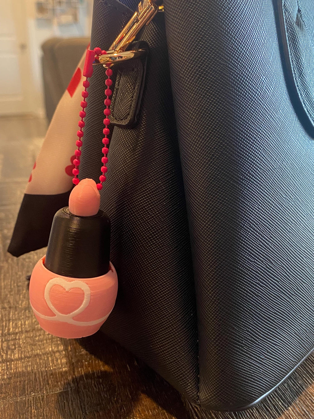 Kawaii Nail Polish Anxiety Fidget Clicker Keychain | 3D Printed Sensory Toy, Stress Relief Gift