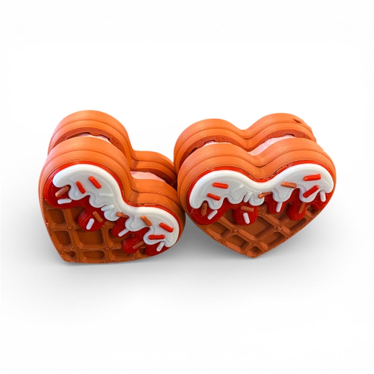 Irresistible Waffle Fidget anxiety Clicker Keychain | 3D Printed Sensory Toy