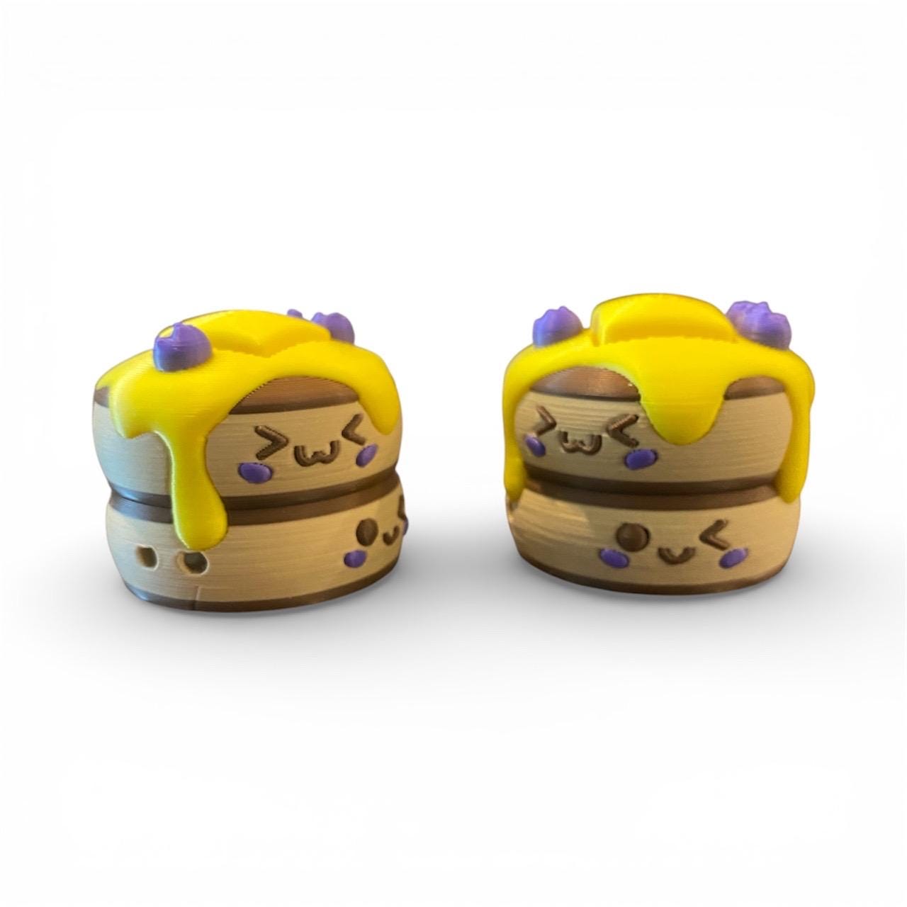 Soothing Pancake Anxiety Fidget Clicker Keychain | 3D Printed Sensory Toy