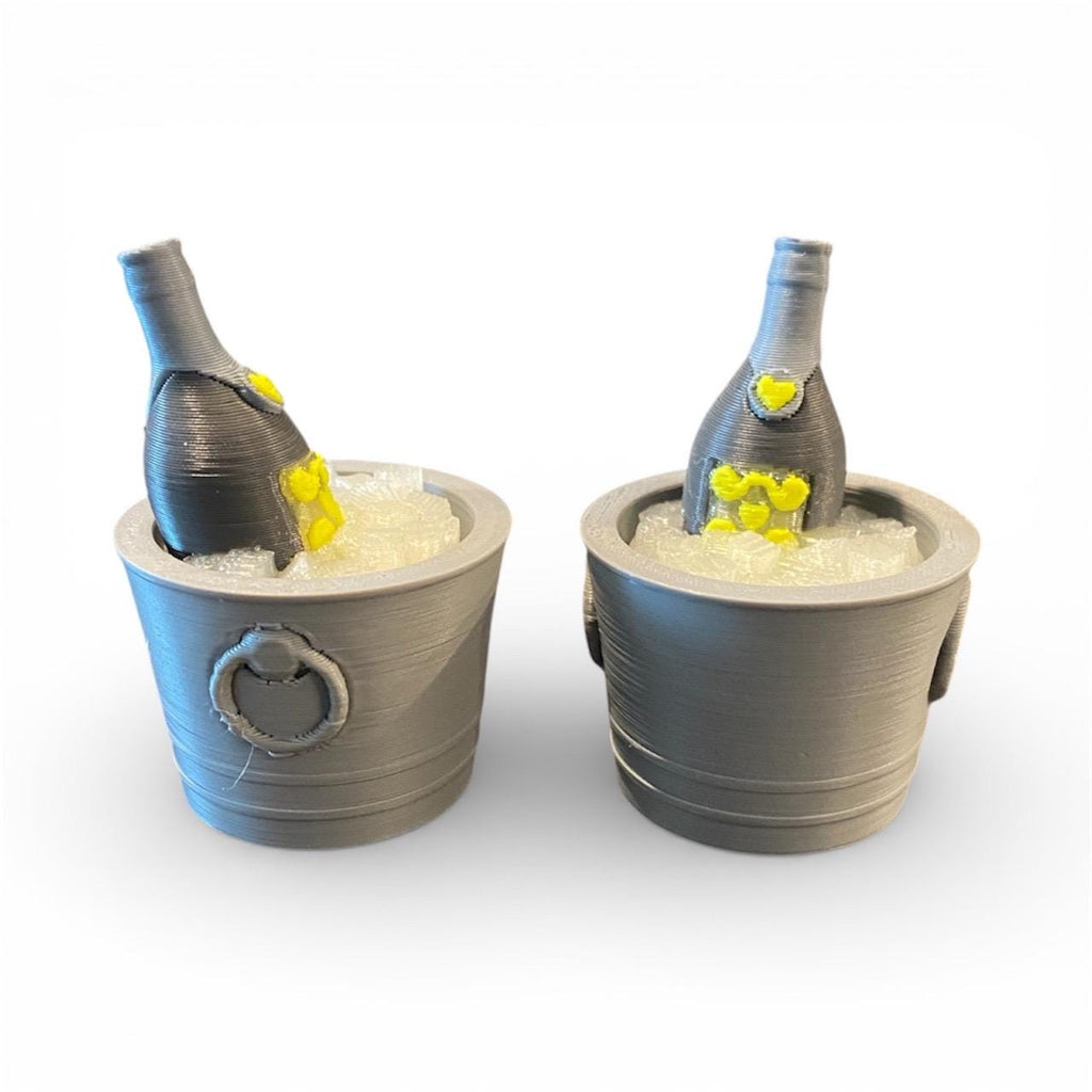 Delightful Wine Bucket Fidget stress relief Clicker Keychain | 3D Printed Sensory Toy