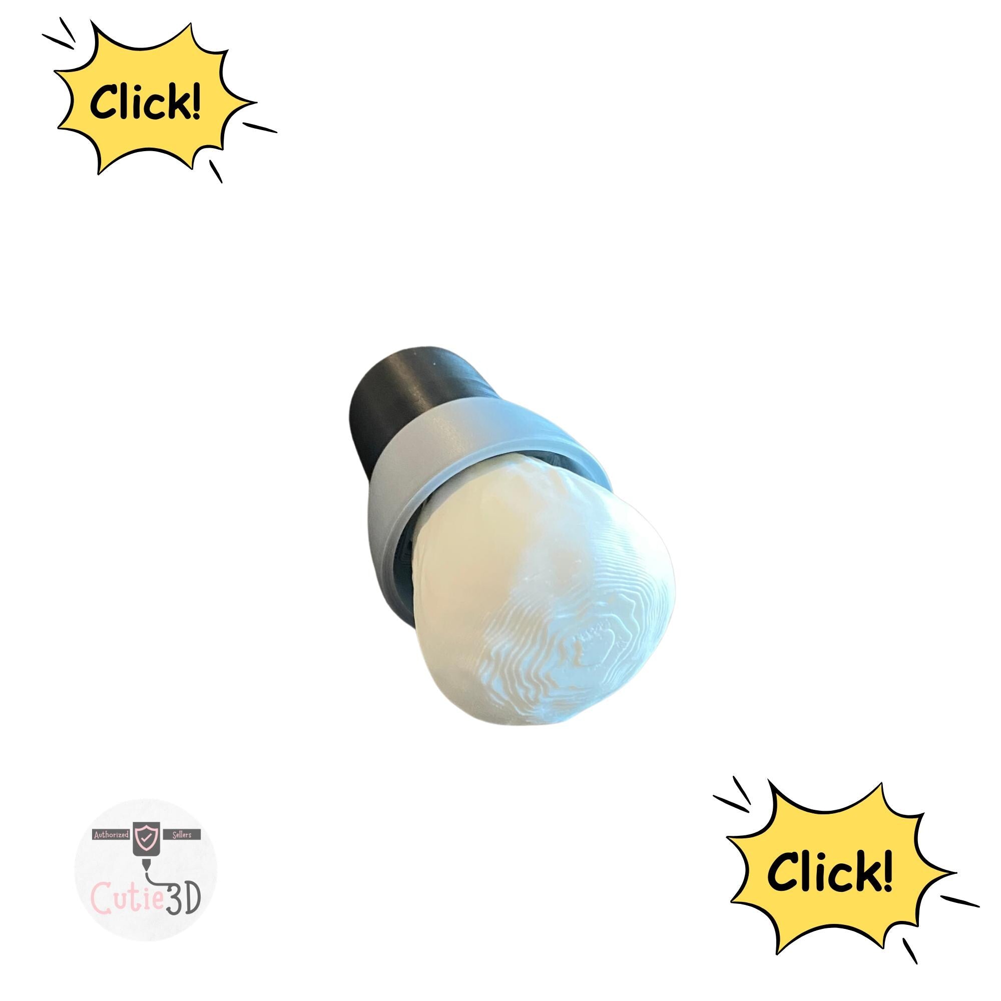 Best-Selling Makeup Brush anxiety Fidget Clicker Keychain | 3D Printed Sensory Toy