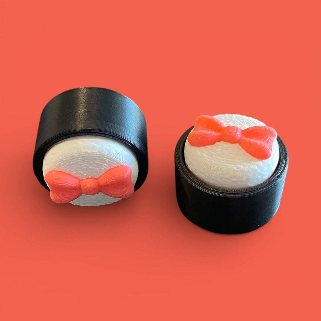 Kawaii Powder Puff Anxiety Fidget Clicker | 3D Printed Stress Relief Toy