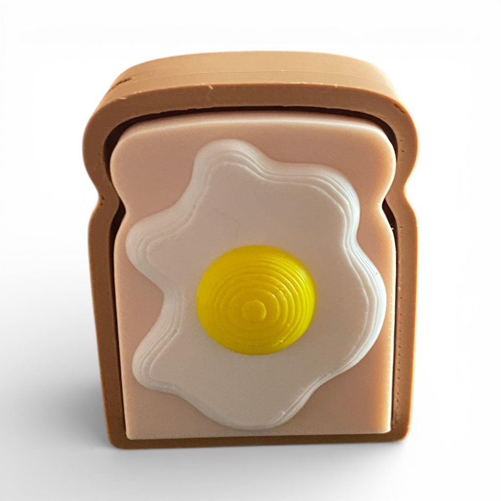 Delightful Morning Toast Fidget Clicker | 3D Printed Sensory Toy Keychain