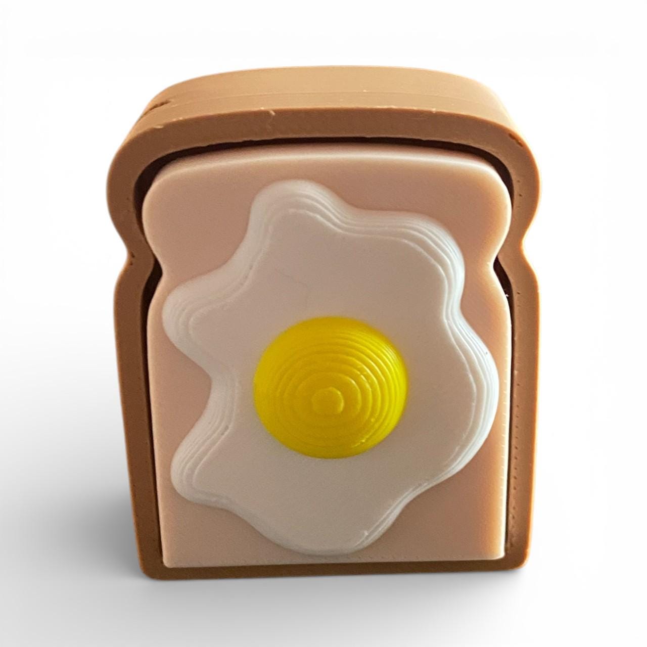 Delightful Morning Toast Fidget Clicker | 3D Printed Sensory Toy Keychain