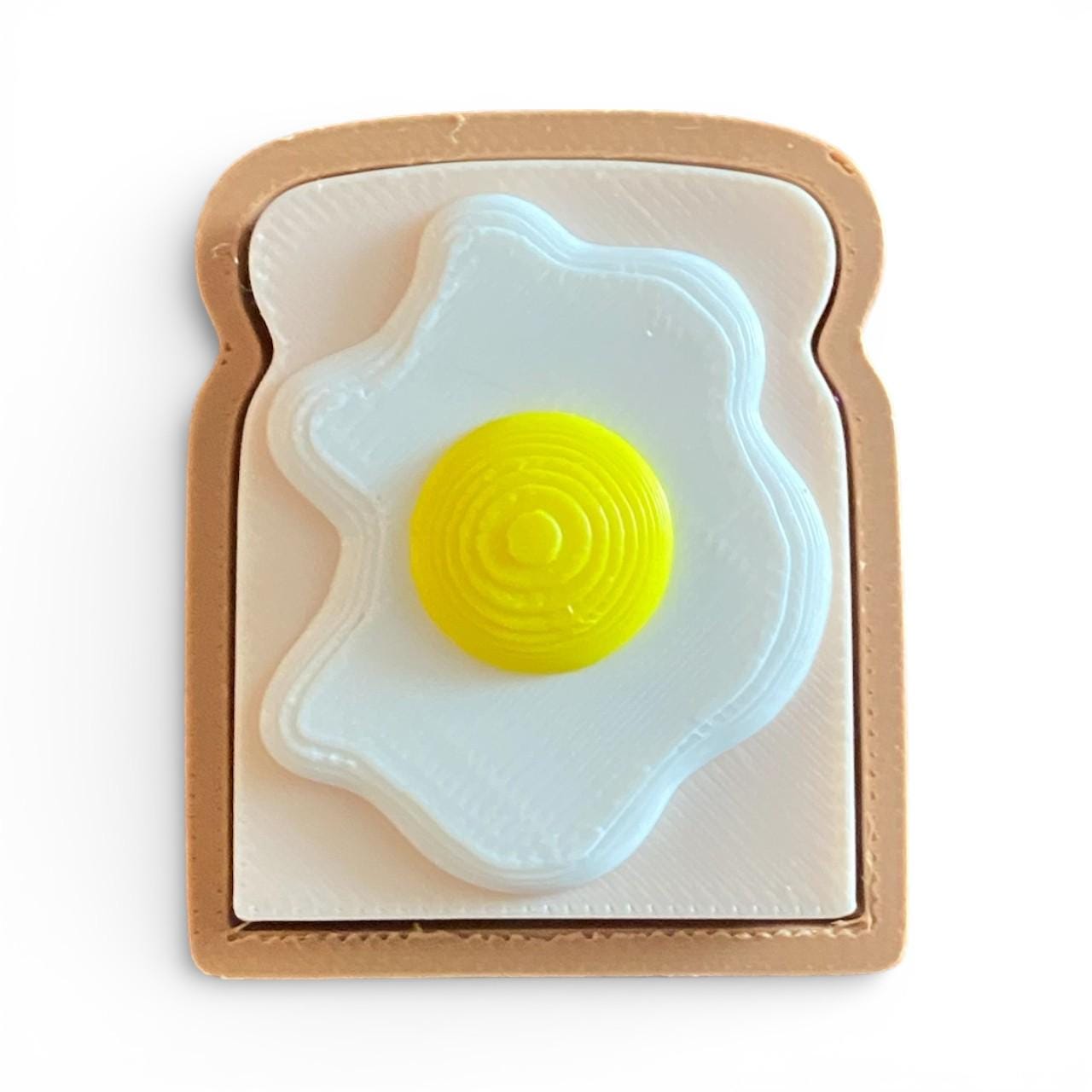 Delightful Morning Toast Fidget Clicker | 3D Printed Sensory Toy Keychain
