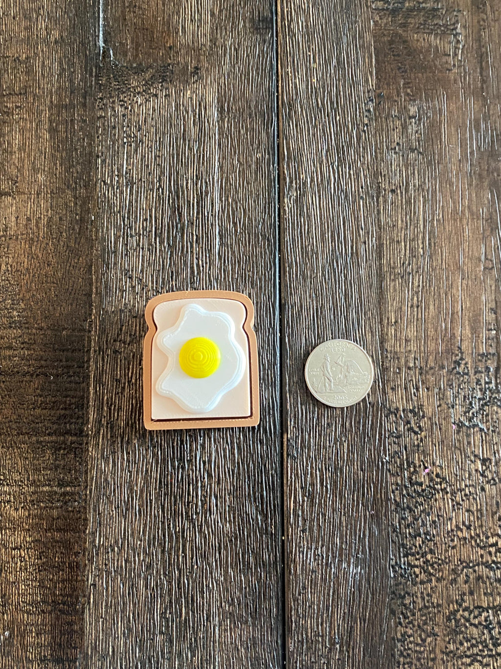 Delightful Morning Toast Fidget Clicker | 3D Printed Sensory Toy Keychain