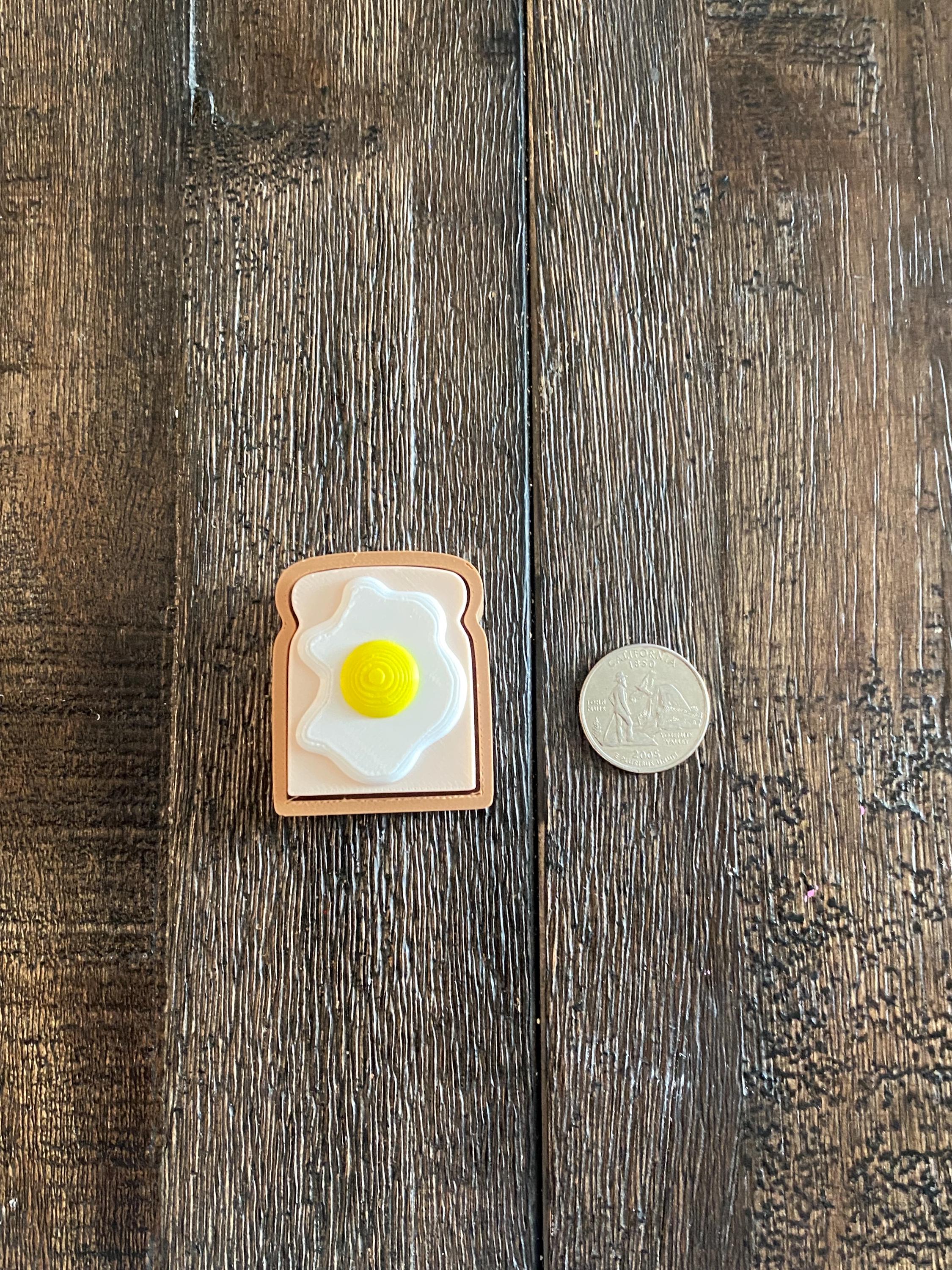Delightful Morning Toast Fidget Clicker | 3D Printed Sensory Toy Keychain