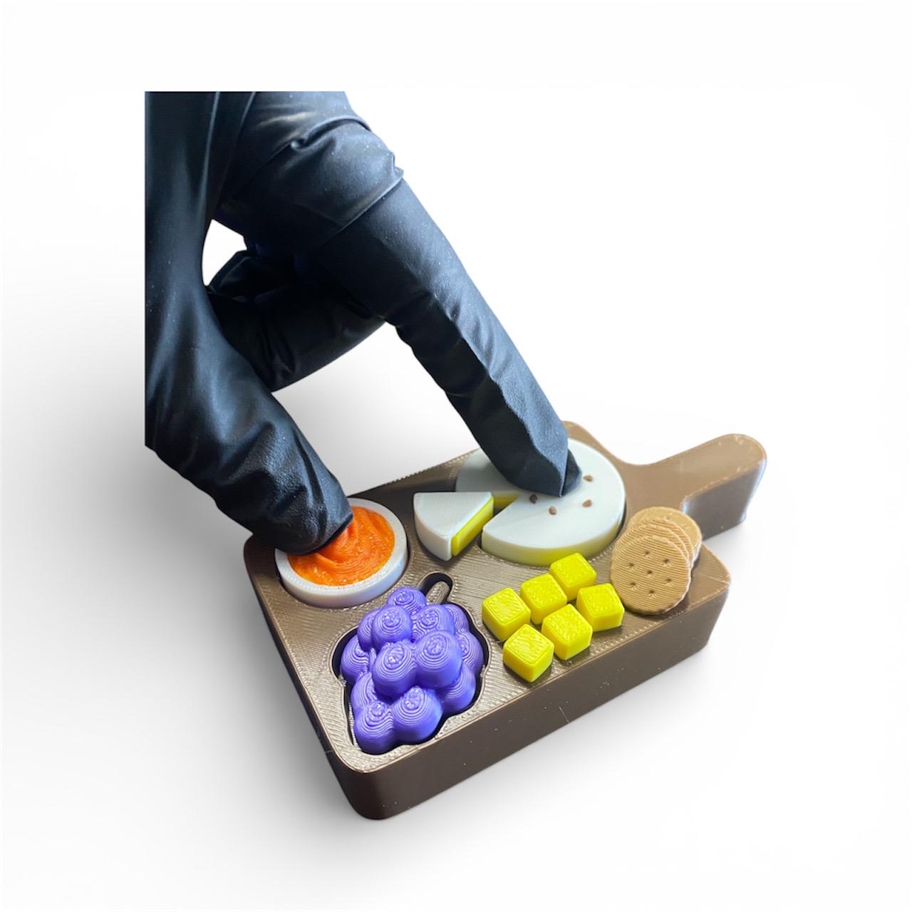 Playful Charcuterie Board Multi Anxity Fidget Clicker | 3D Printed Sensory Toy