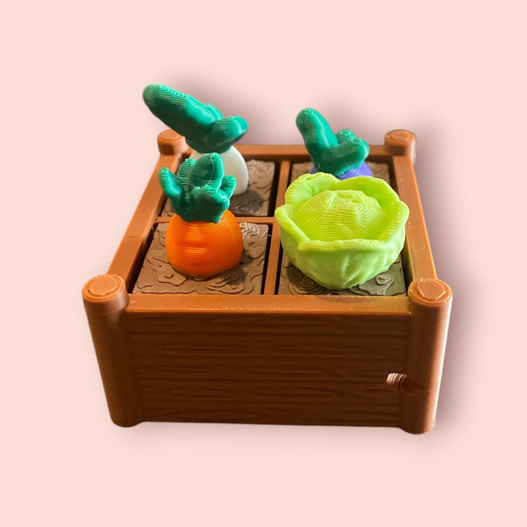Sensory Rich Veggie Garden Fidget Clicker Keychain | 3D Printed Sensory Toy