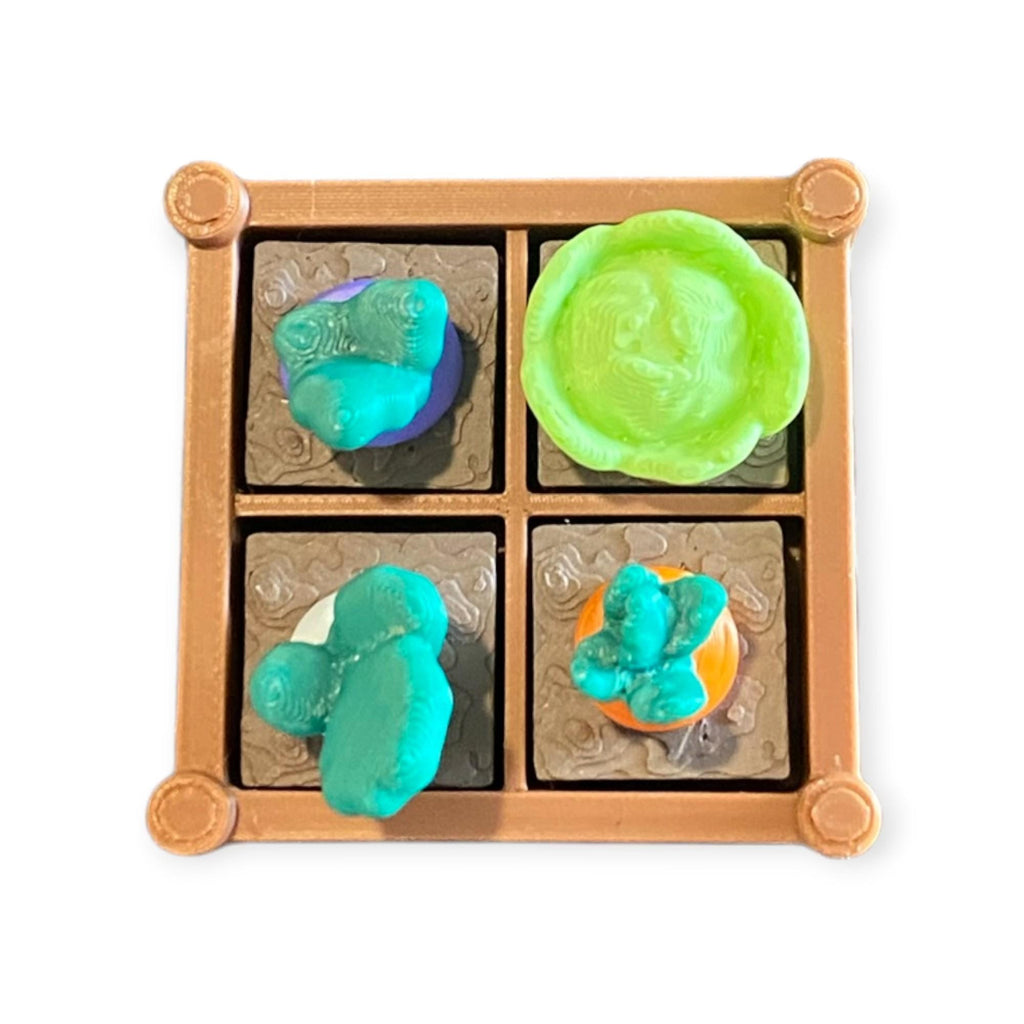 Sensory Rich Veggie Garden Fidget Clicker Keychain | 3D Printed Sensory Toy