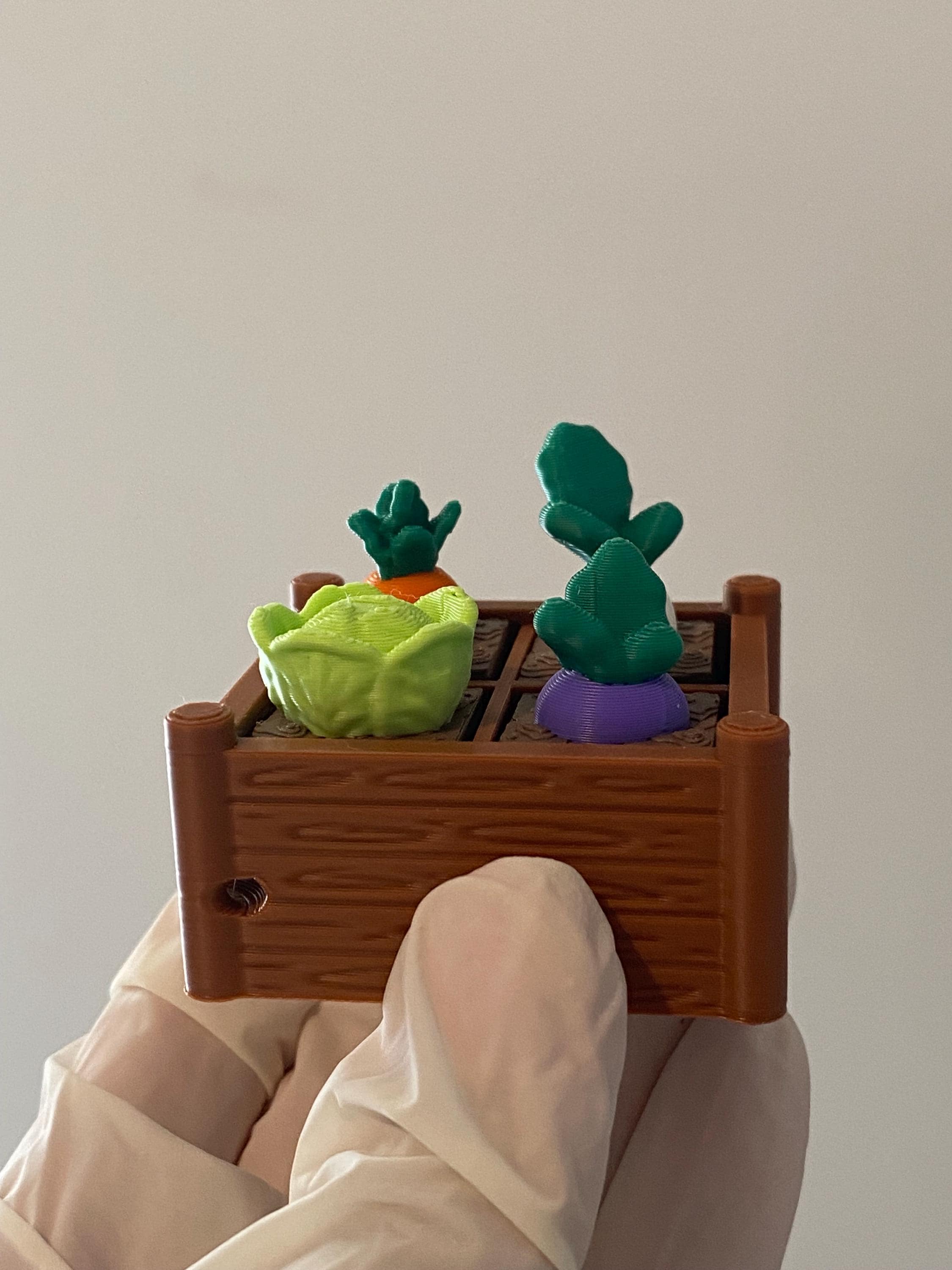 Sensory Rich Veggie Garden Fidget Clicker Keychain | 3D Printed Sensory Toy