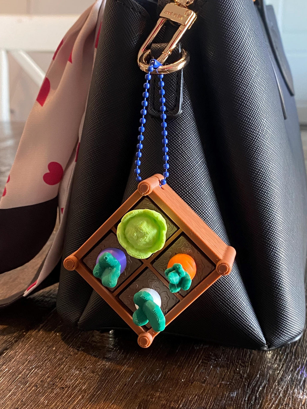 Sensory Rich Veggie Garden Fidget Clicker Keychain | 3D Printed Sensory Toy