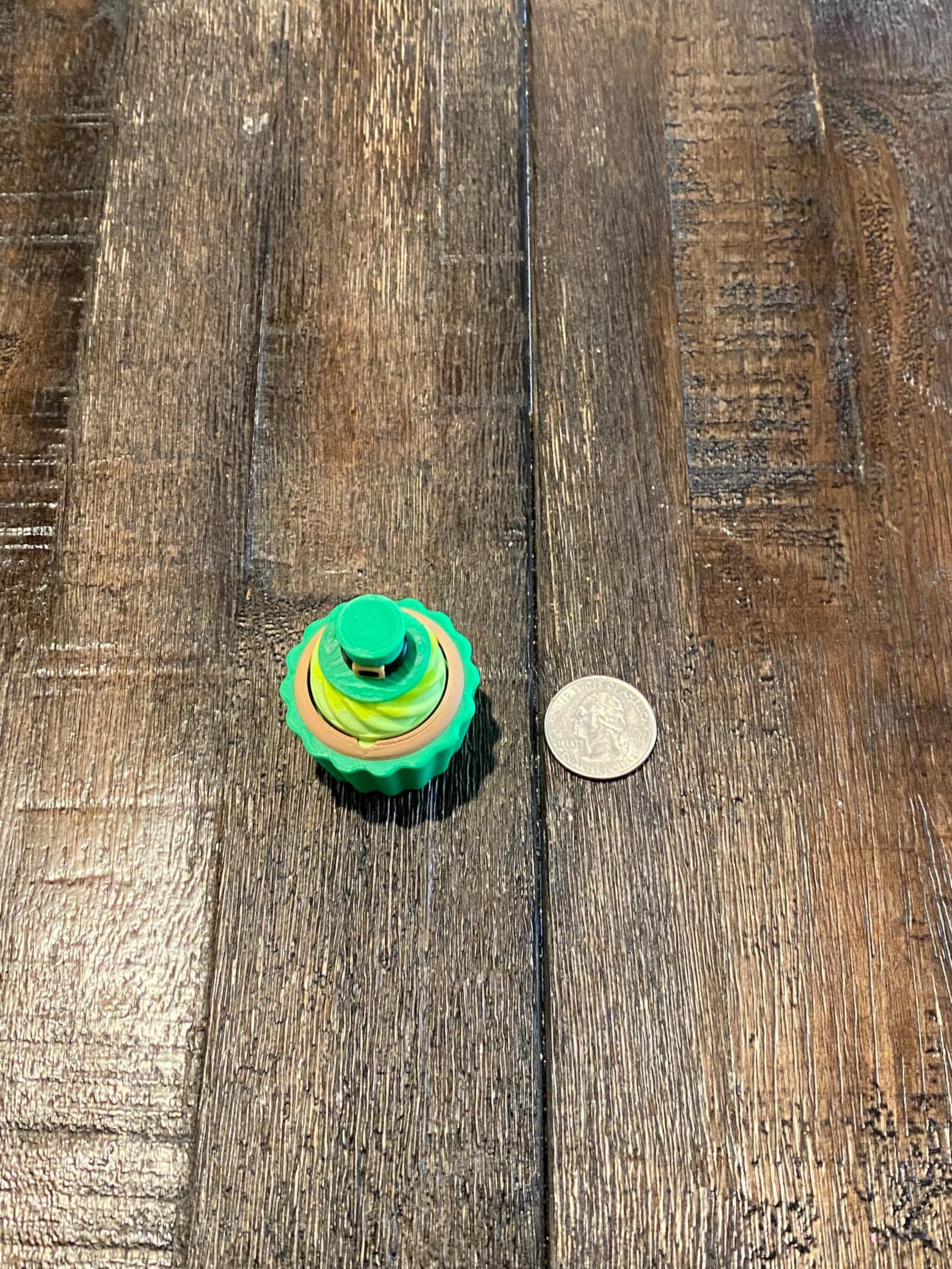 St. Patty Cupcake Fidget Clicker | 3D Printed Sensory Toy