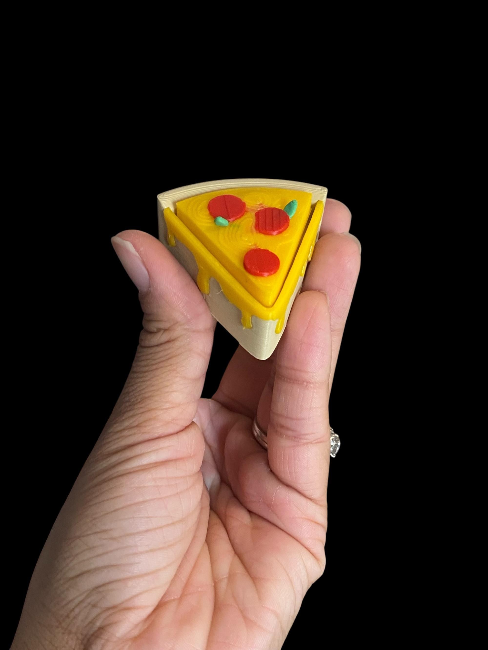 Pizza Slice Fidget Clicker Keychain | 3D Printed Sensory Toy