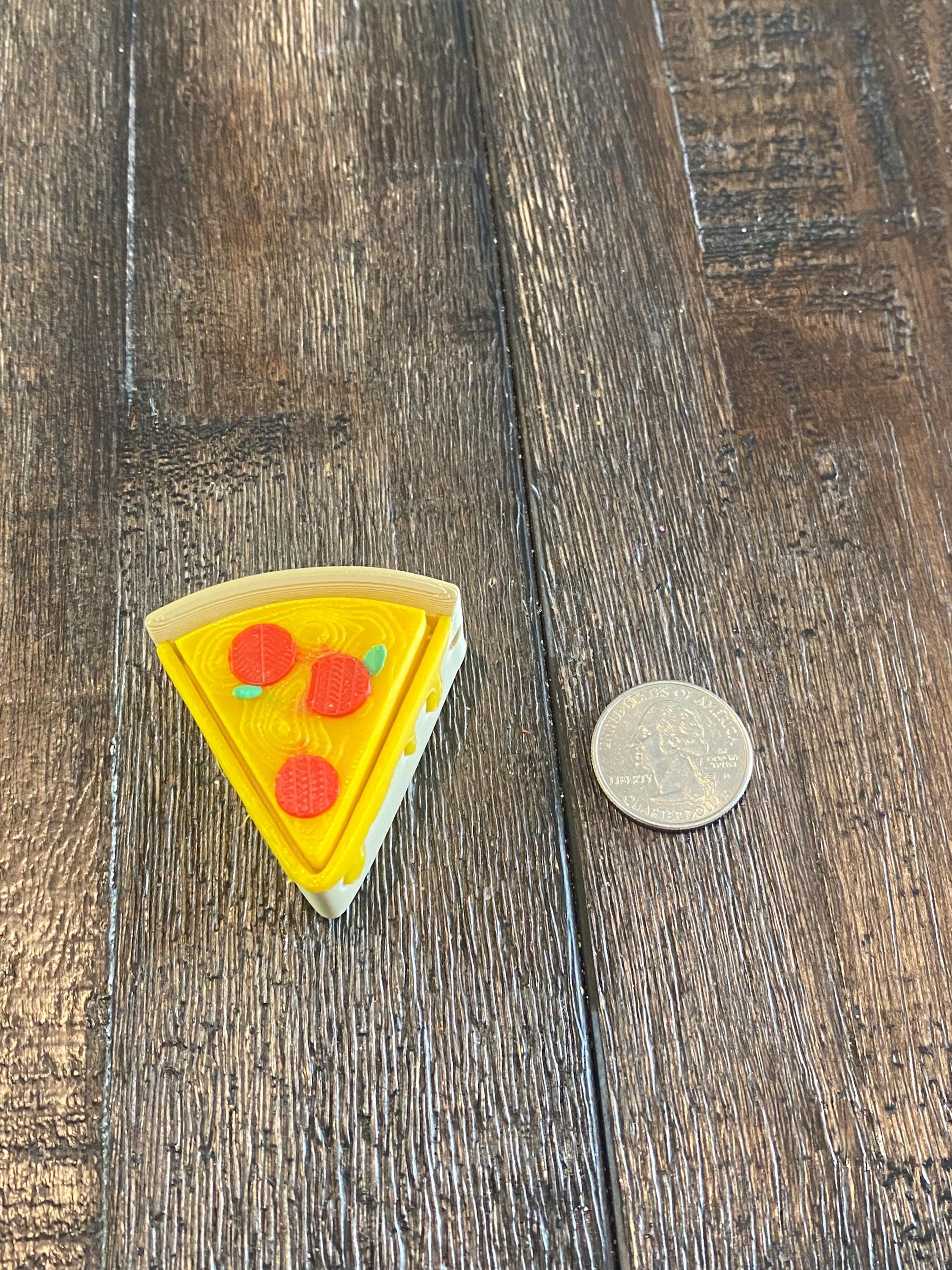Pizza Slice Fidget Clicker Keychain | 3D Printed Sensory Toy