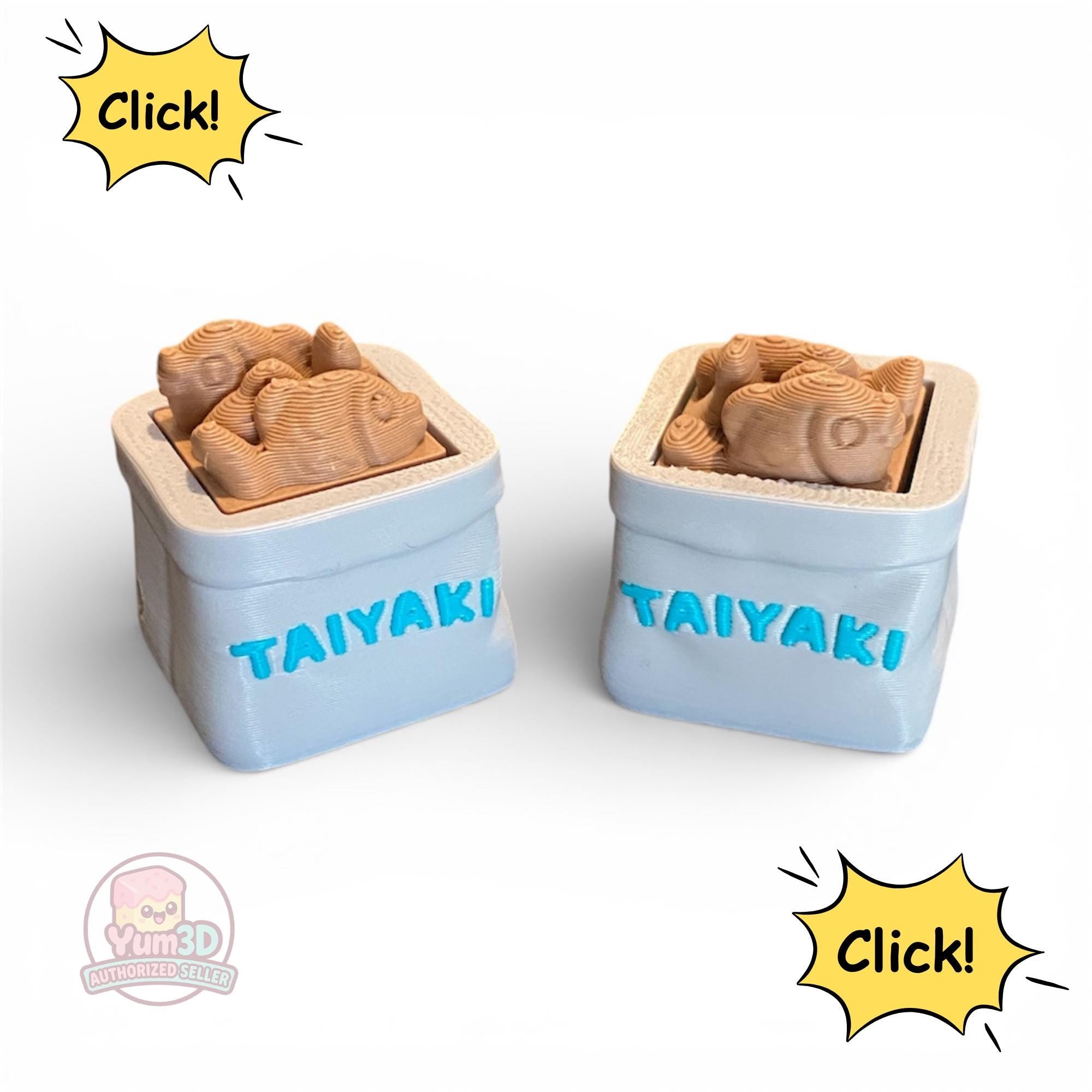 Charming Taiyaki Stress Relief Fidget Clicker | 3D Printed Sensory Toy