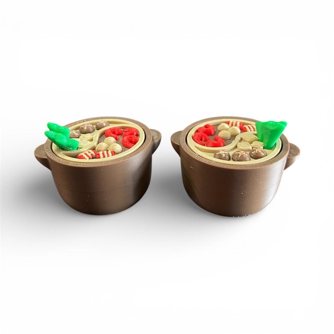 Tactile Hot Pot anxiety Fidget Clicker Keychain | 3D Printed Sensory Toy