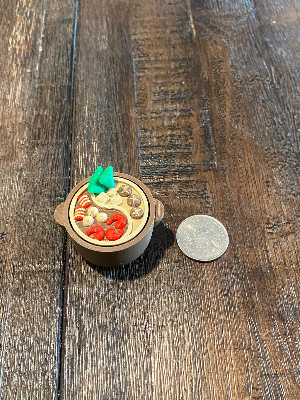 Tactile Hot Pot anxiety Fidget Clicker Keychain | 3D Printed Sensory Toy
