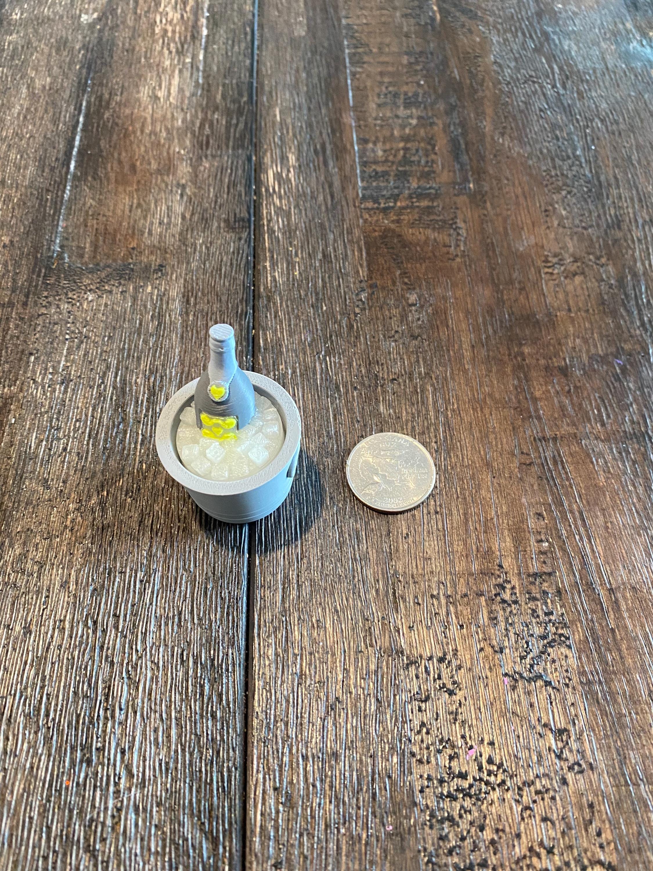 Delightful Wine Bucket Fidget stress relief Clicker Keychain | 3D Printed Sensory Toy
