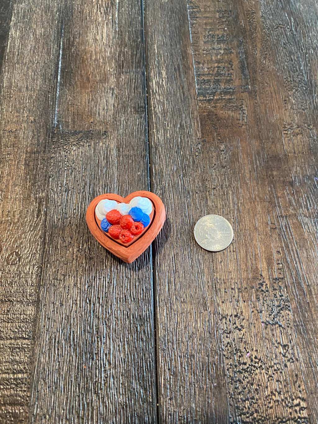 Satisfying Treat Yourself Heart Pastry Anxiety Fidget Clicker Keychain | 3D Printed Sensory Toy