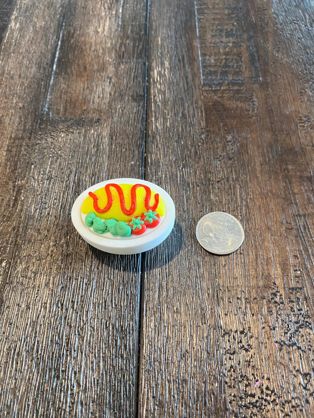 Charming Omurice anxiety Fidget Clicker Keychain | 3D Printed Kawaii Food Sensory Toy