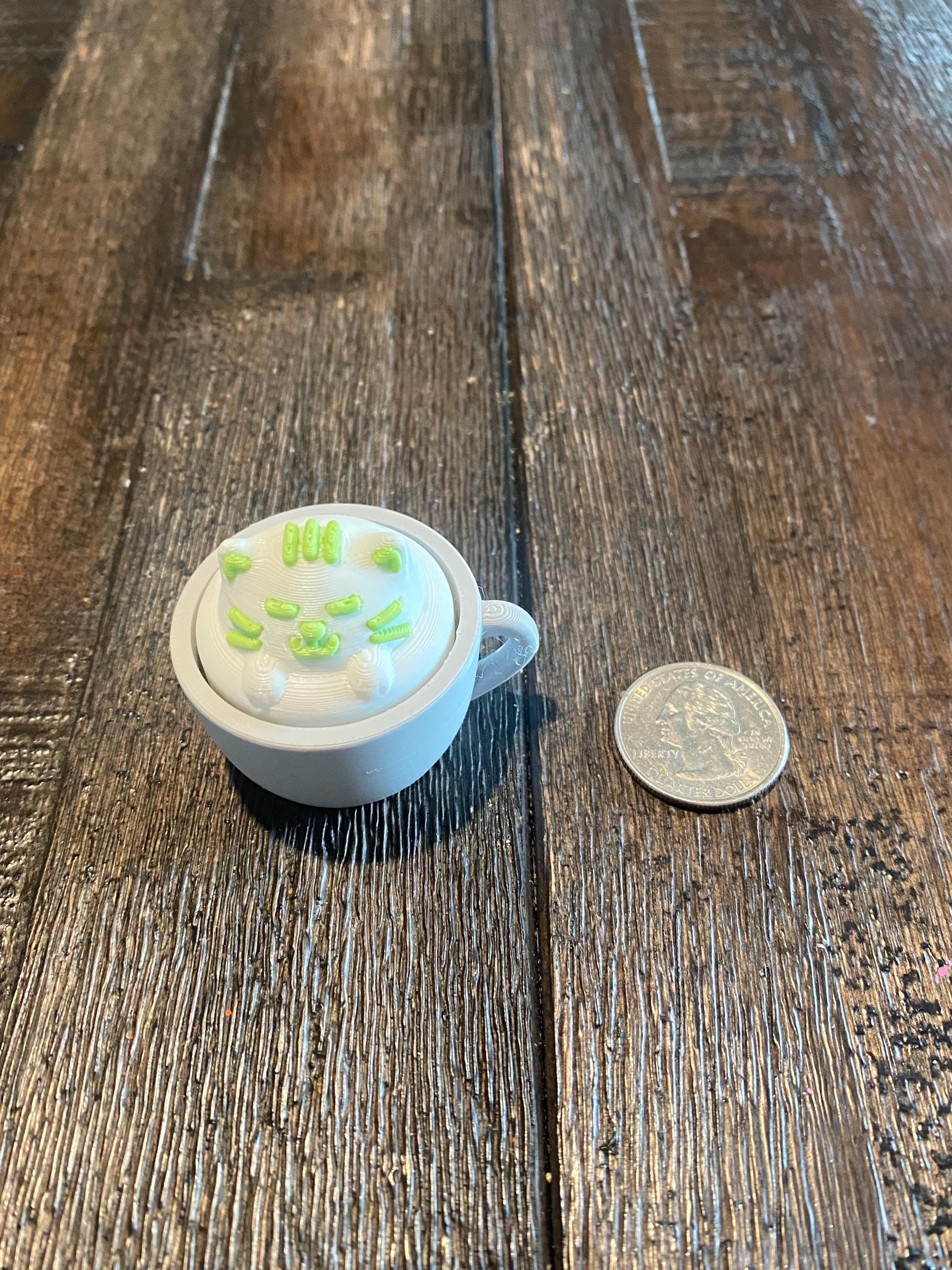 Emotional Support Matcha Cat Fidget Toy Keychain | Anxiety Relief Clicker | Sensory Gift
