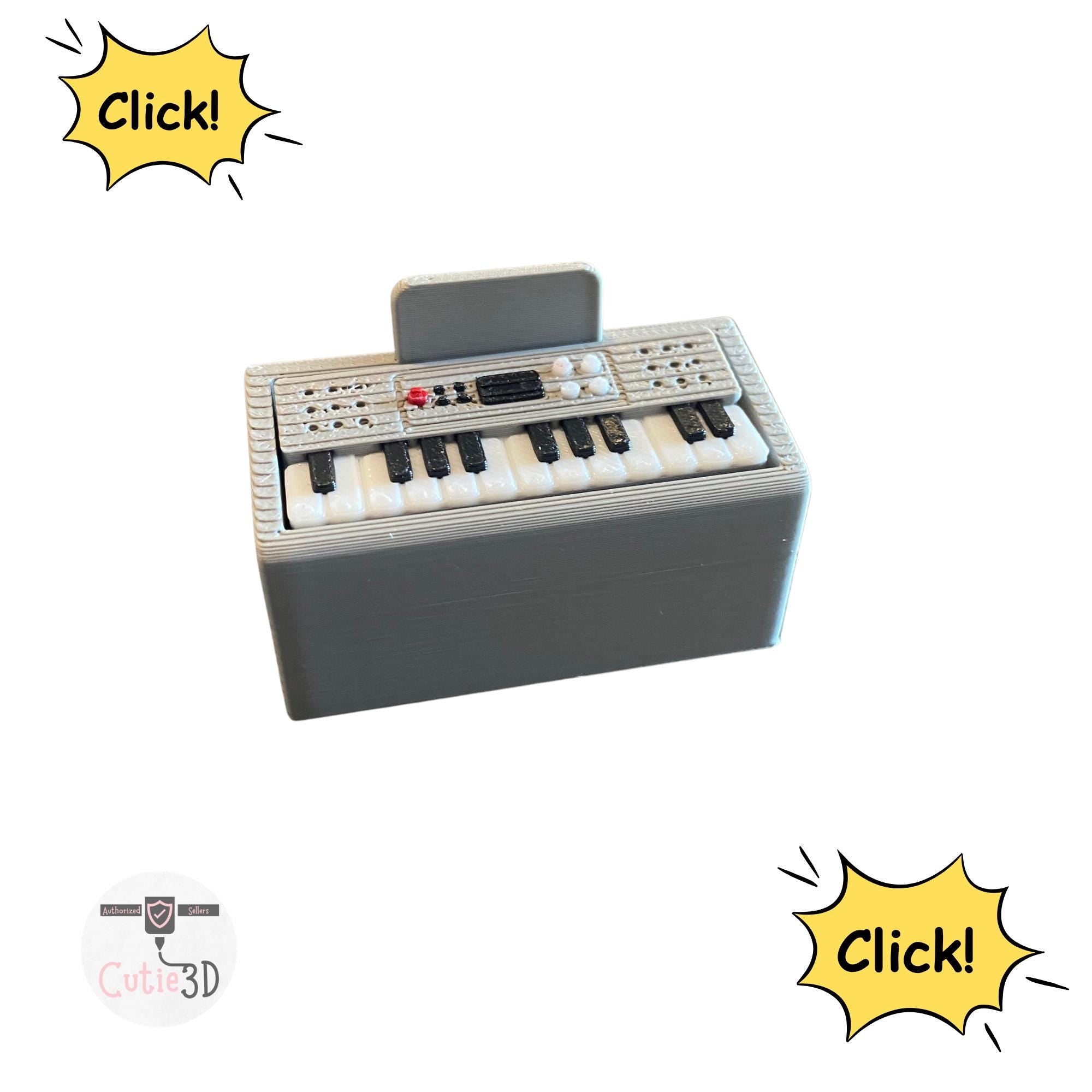 Tactile Piano anxiety Fidget Clicker Keychain | 3D Printed Sensory Toy