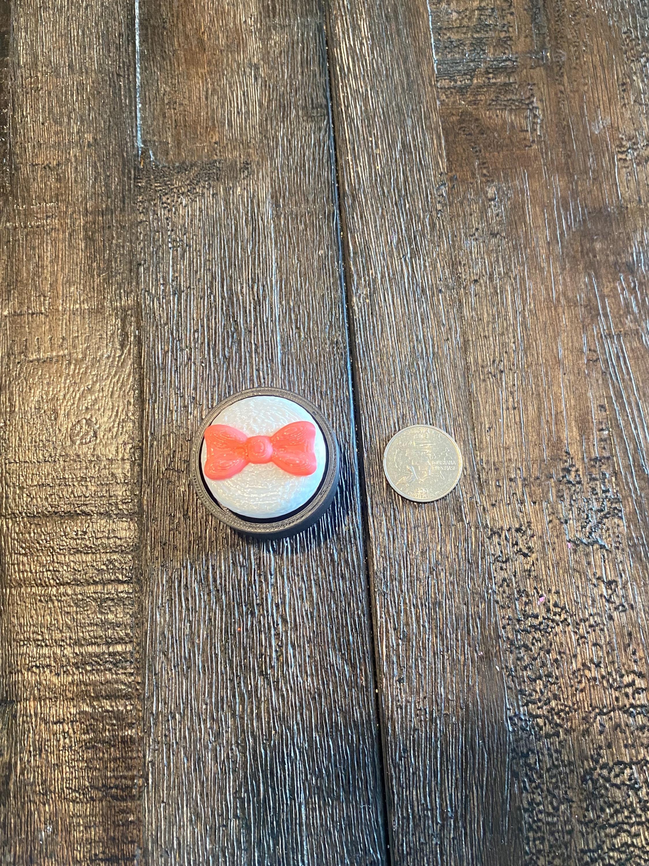 Kawaii Powder Puff Anxiety Fidget Clicker | 3D Printed Stress Relief Toy