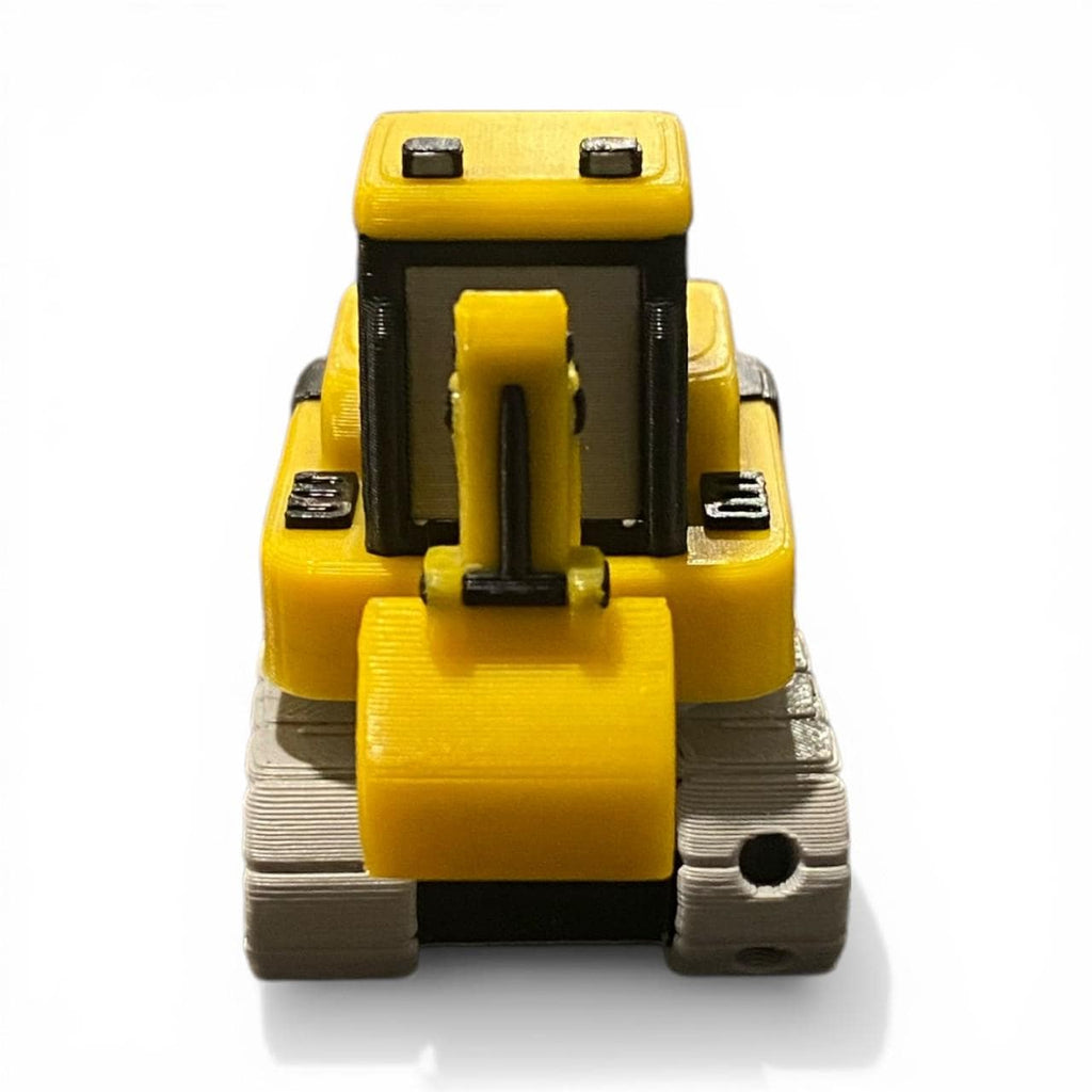 3D Printed Construction Vehicle Fidget Keychain | Spinning Excavator, Wrecking Ball, Bulldozer Sensory Toy
