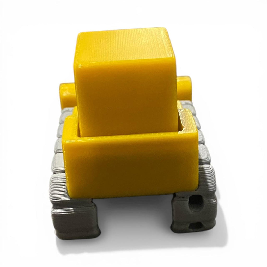 3D Printed Construction Vehicle Fidget Keychain | Spinning Excavator, Wrecking Ball, Bulldozer Sensory Toy