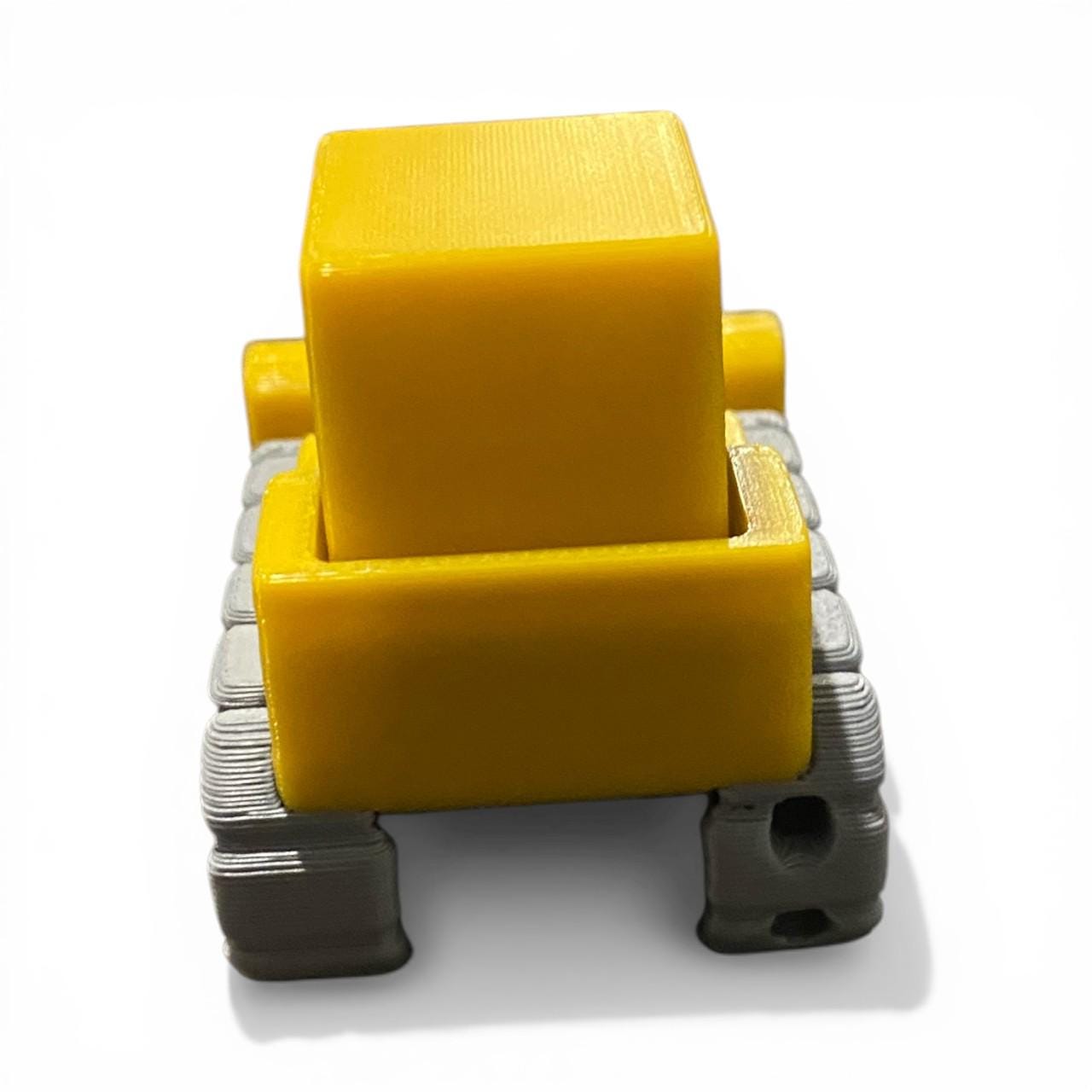 3D Printed Construction Vehicle Fidget Keychain | Spinning Excavator, Wrecking Ball, Bulldozer Sensory Toy