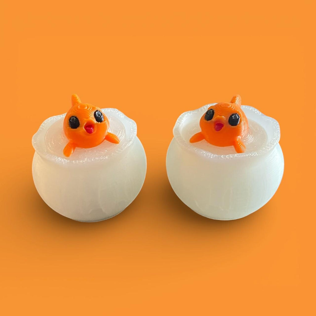 Kawaii Fish in Bowl Fidget Clicker | 3D Printed Stress Relief Toy