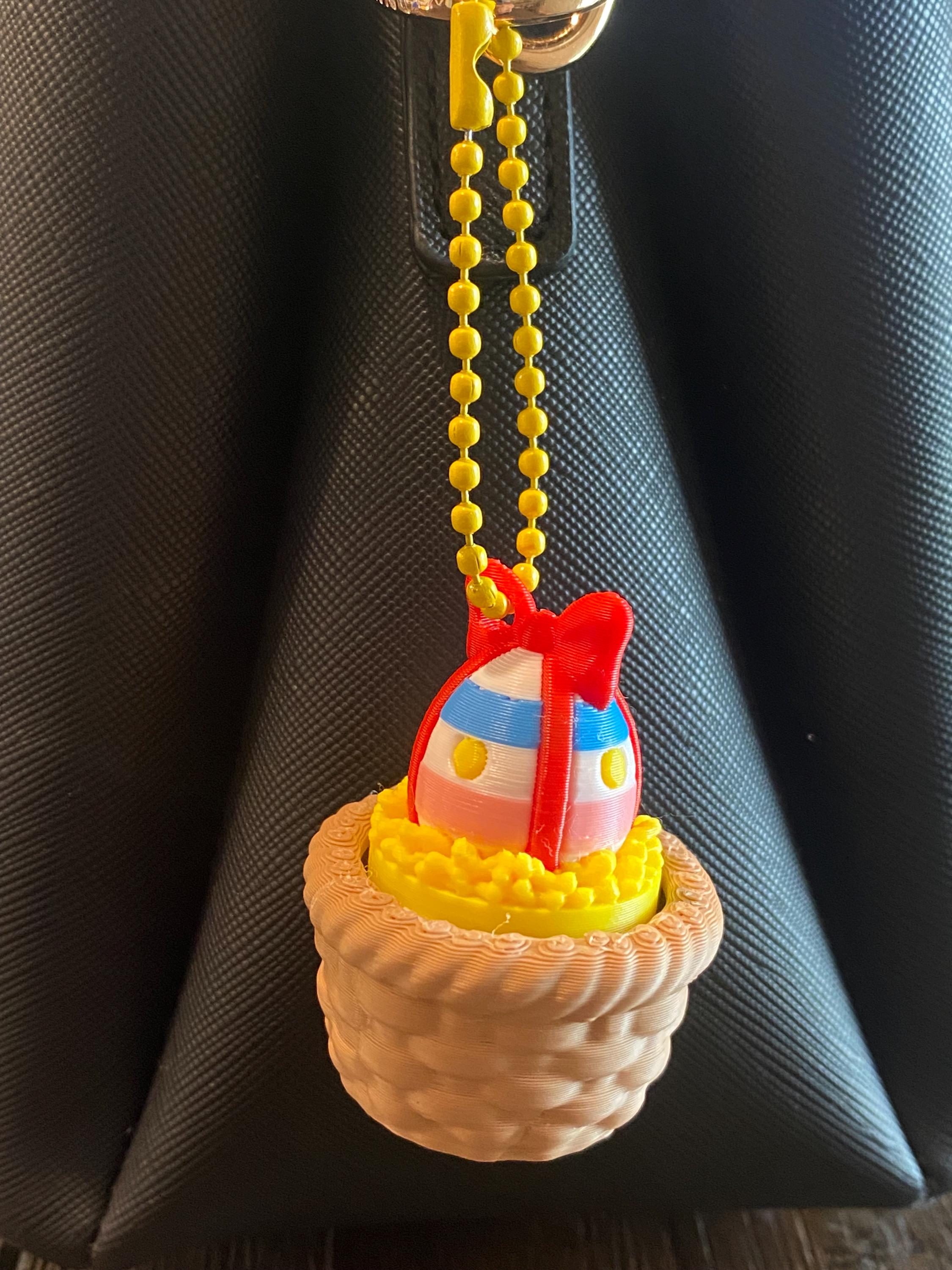 Easter Egg Surprise Basket Anxiety Fidget Clicker Keychain | Sensory Toy | 3D Printed Stress Relief