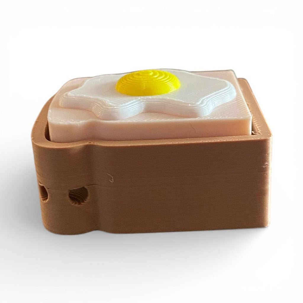 Delightful Morning Toast Fidget Clicker | 3D Printed Sensory Toy Keychain