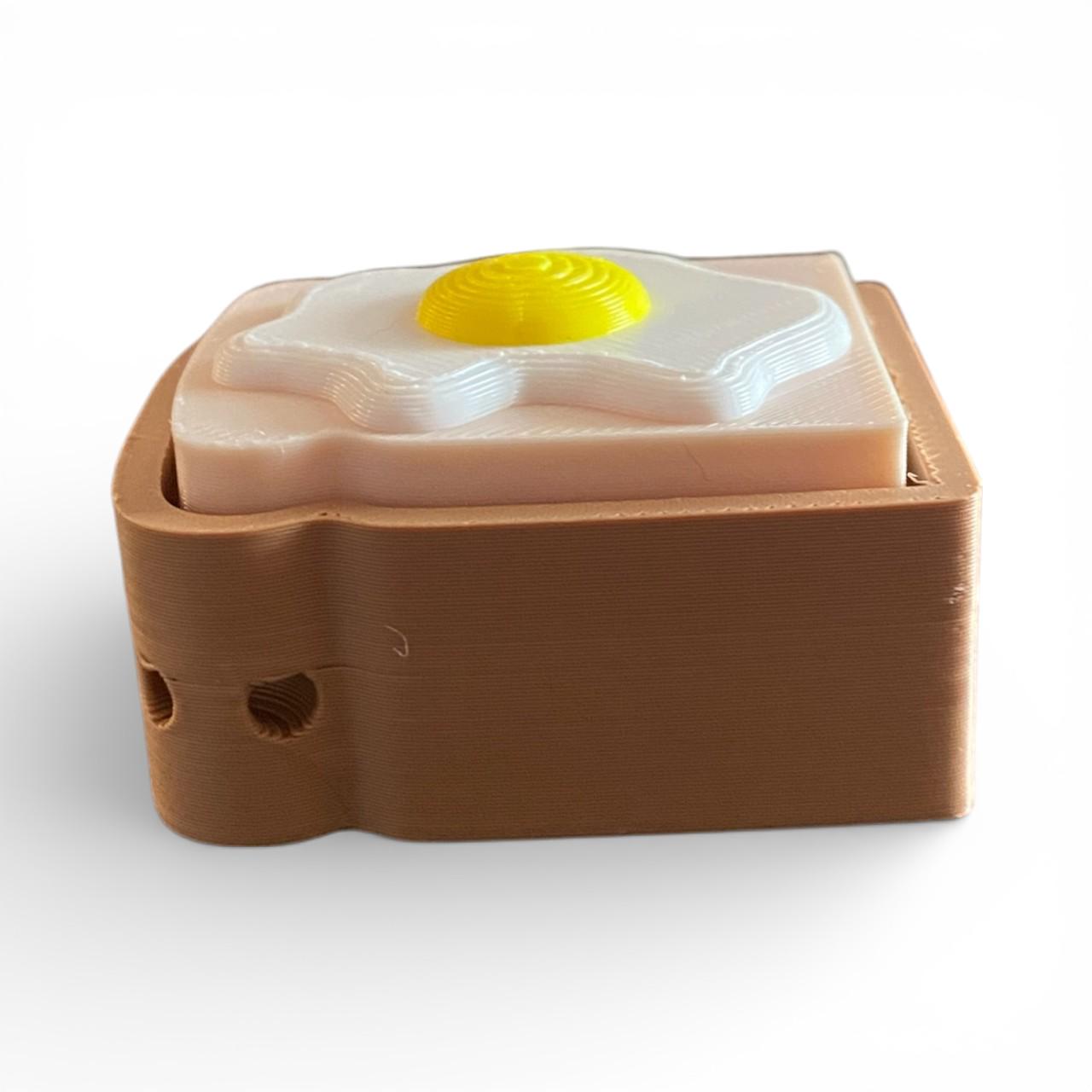 Delightful Morning Toast Fidget Clicker | 3D Printed Sensory Toy Keychain
