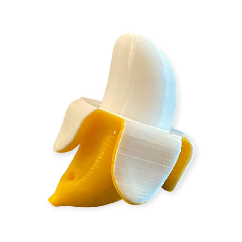 Yummy Peeled Banana Fidget Clicker Keychain | Banana Sensory Toy | Anxiety Stress Relief